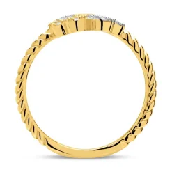 333er Goldring vierblättriges Kleeblatt mit Zirkonia GR0184