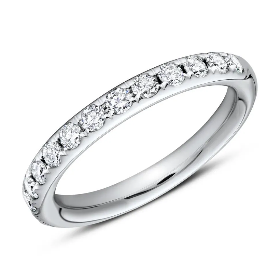 950er Platin Half Eternity Ring 13 Diamanten DR0353-PT