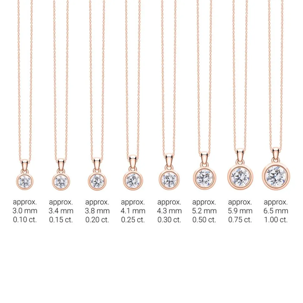 585er Roségold Anhänger mit lab grown Brillant BDP0033LG-14KRSL