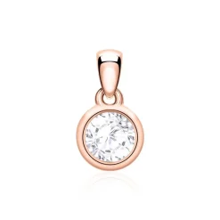 585er Roségold Halskette mit Weißtopas BDP0033WT-14KRSLK