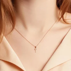 750er Roségold Kette Schlüssel mit Brillanten BDP0025-18KRSLK