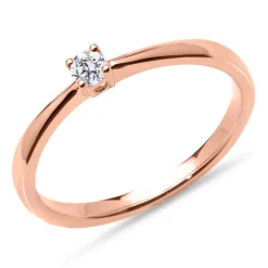 750er Roségold Verlobungsring mit Brillant, lab-grown VR0365-LSL