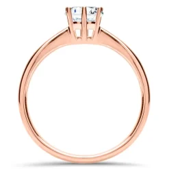 585er Roségold Verlobungsring mit Diamant, lab-grown VR0356-LSL
