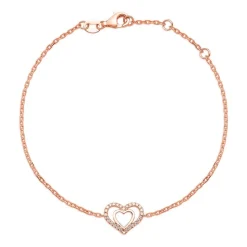 750er Roségold-Armband Herz 28 Diamanten BDB0002-18KR
