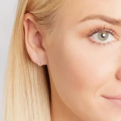 750er Roségold-Ohrstecker 38 Diamanten 0,12 ct. BDE0005-18KR