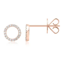 750er Roségold-Ohrstecker 38 Diamanten 0,12 ct. BDE0005-18KR