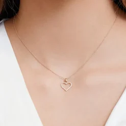 750er Rotgold-Kette Herz 34 Diamanten 0,16 ct. BDN0004-18KR