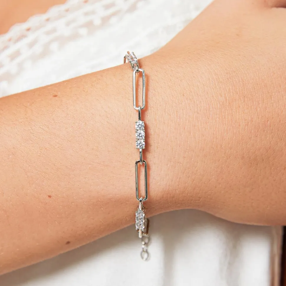 925er Silber Armband für Damen mit Zirkonia SB0460