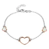 925er Silber Armband Herzen rosévergoldet SB0393