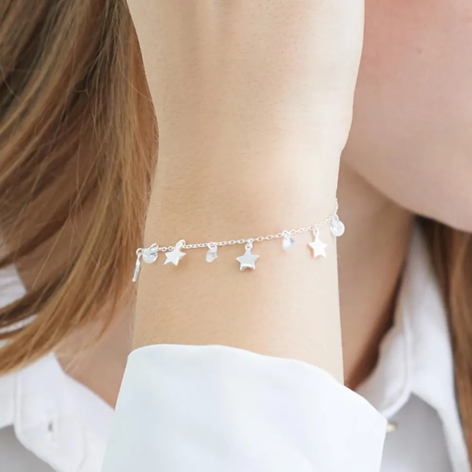925er Silber Armband Sterne mit Zirkonia SB0372