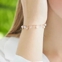 925er Silber Armband Sterne Zirkonia rosévergoldet SB0374