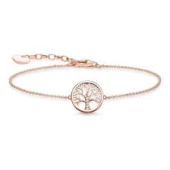 925er Silber Armband Tree Of Love Rosé mit Zirkonia A1828-416-14-L19v