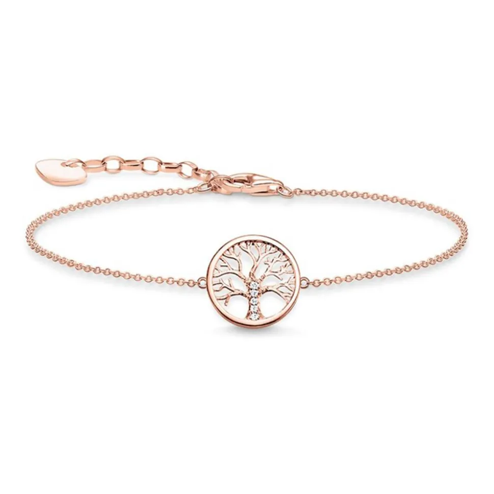 925er Silber Armband Tree Of Love Rosé mit Zirkonia A1828-416-14-L19v