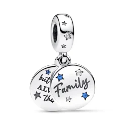 925er Silber doppelter Charm-Anhänger Moments Familie 792987C01