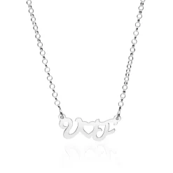 925er Silber Kette mit Initialen wählbar NN0088-AgSL