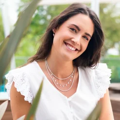 925er Silber Kette mit runden Anhängern LSN0015