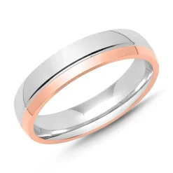 925er Silber Ring Bicolor für Herren R8583SL