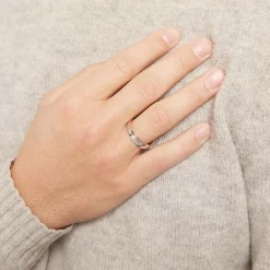 925er Silber Ring Bicolor für Herren R8583SL