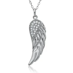 925er Silberkette mit Anhänger Engelsflügel SN0269