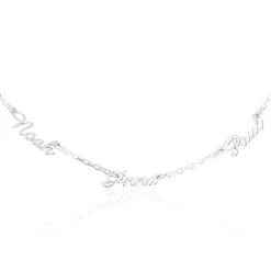 925er Silberkette mit bis zu 4 wählbaren Namen NN0079-AgSL