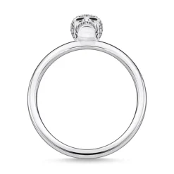 925er Silberring Totenkopf für Damen mit Zirkonia TR2327-643-14