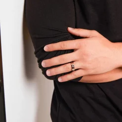 925er Vivo Silberring rosévergoldet 6mm breit R8551SL