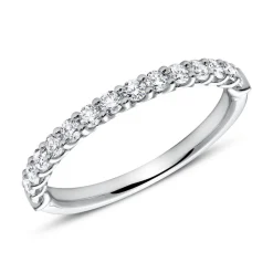 750er Weißgold Eternity Ring 15 Diamanten DR0340-18KW
