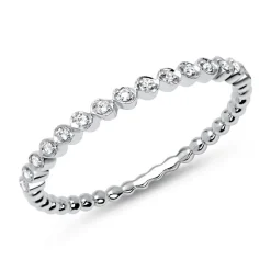 750er Weißgold Eternity Ring 15 Diamanten DR0087