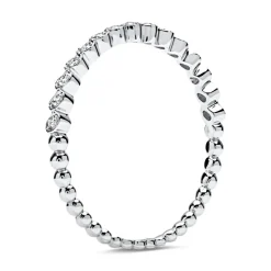 750er Weißgold Eternity Ring 15 Diamanten DR0087