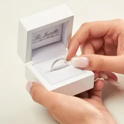 750er Weißgold Memoire Ring 34 Brillanten DR0360-18KW