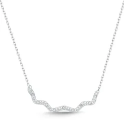 585er Weißgold-Collier 9 Diamanten 0,027 ct. DN0053