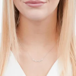 585er Weißgold-Collier 9 Diamanten 0,027 ct. DN0053