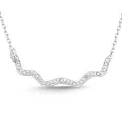 585er Weißgold-Collier 9 Diamanten 0,027 ct. DN0053