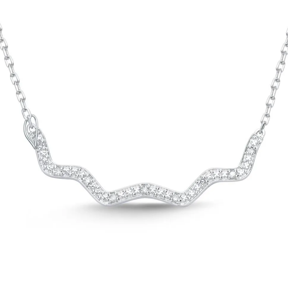 585er Weißgold-Collier 9 Diamanten 0,027 ct. DN0053