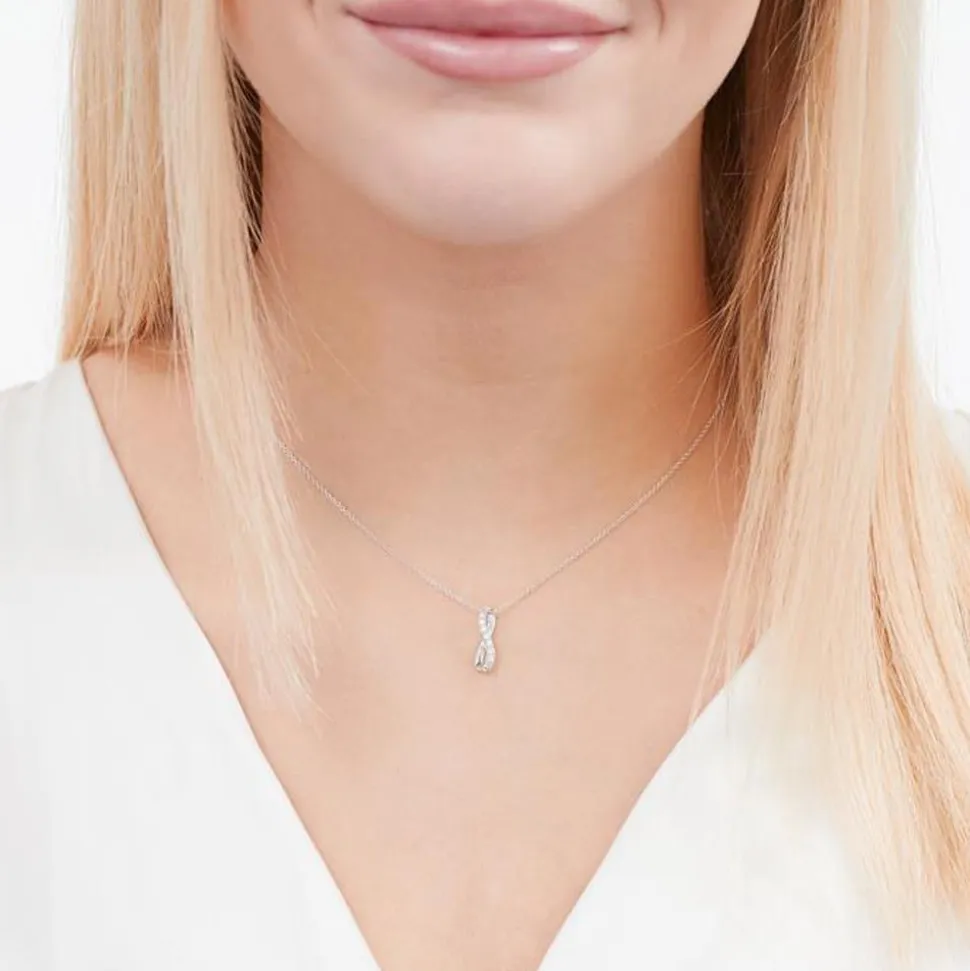 585er Weißgold-Kette 9 Diamanten 0,0855 ct. DP0092SLK