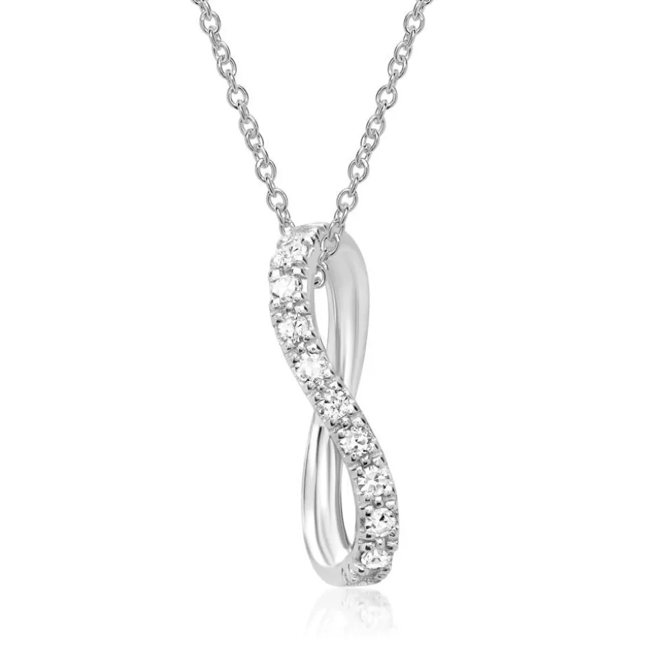 585er Weißgold-Kette 9 Diamanten 0,0855 ct. DP0092SLK