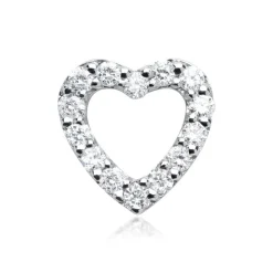 585er Weißgold-Kette Herz 14 Diamanten DP0060SLK