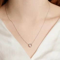 585er Weißgold-Kette Kreis Diamant 0,02 ct. DP0056SLK