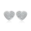 585er Weißgold-Ohrringe Herzen 12 Diamanten DE0148