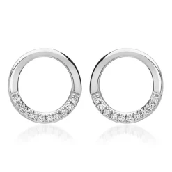 585er Weißgold-Ohrstecker 20 Diamanten 0,09ct. DE0100