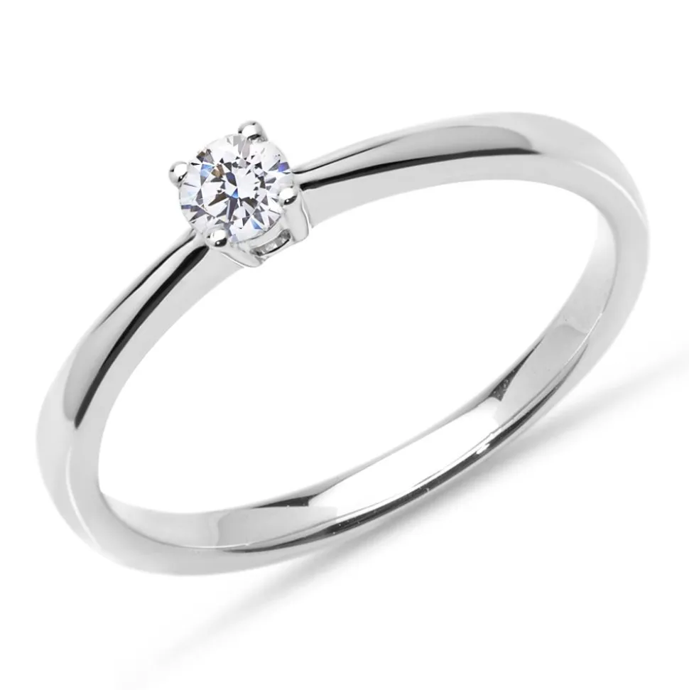 585er Weißgoldring mit Diamant 0,15 ct., lab-grown VR0135-LSL