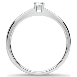 585er Weißgoldring mit Diamant 0,15 ct., lab-grown VR0135-LSL