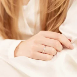 585er Weißgoldring mit Diamant 0,15 ct., lab-grown VR0135-LSL