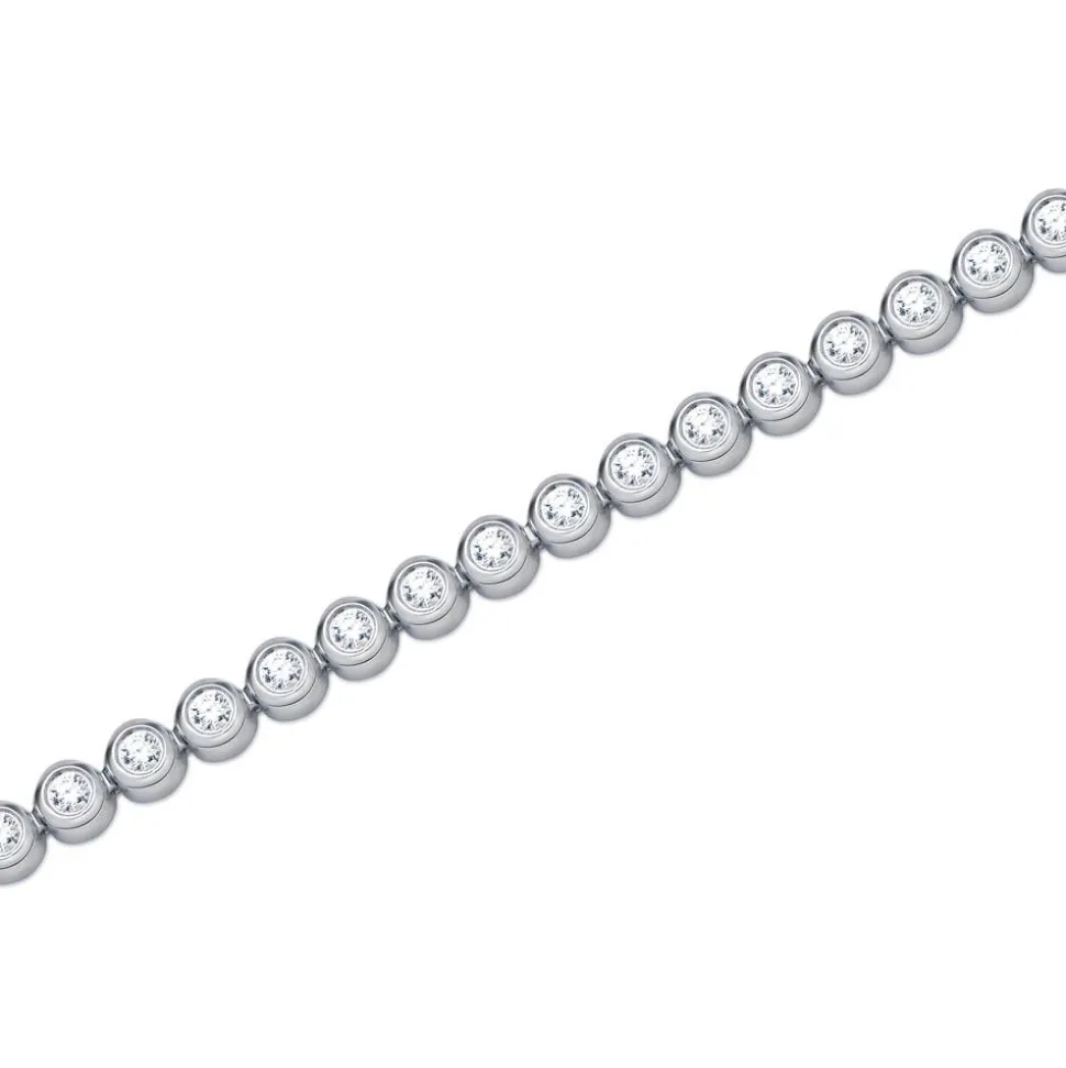 750er Weißgold-Tennisarmband mit 57 Diamanten BDB0005-18KW