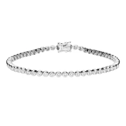 750er Weißgold-Tennisarmband mit 57 Diamanten BDB0005-18KW