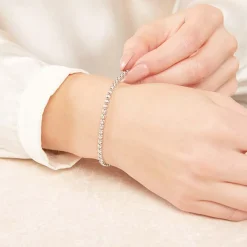 750er Weißgold-Tennisarmband mit 57 Diamanten BDB0005-18KW