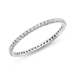 Eternity Ring 750er Weißgold 50 Diamanten DR0100-18KW-48mm