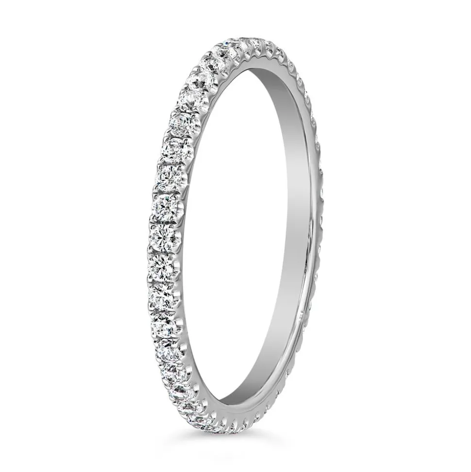 Eternity Ring mit Diamanten aus Weißgold oder Platin BDR0131-WSL