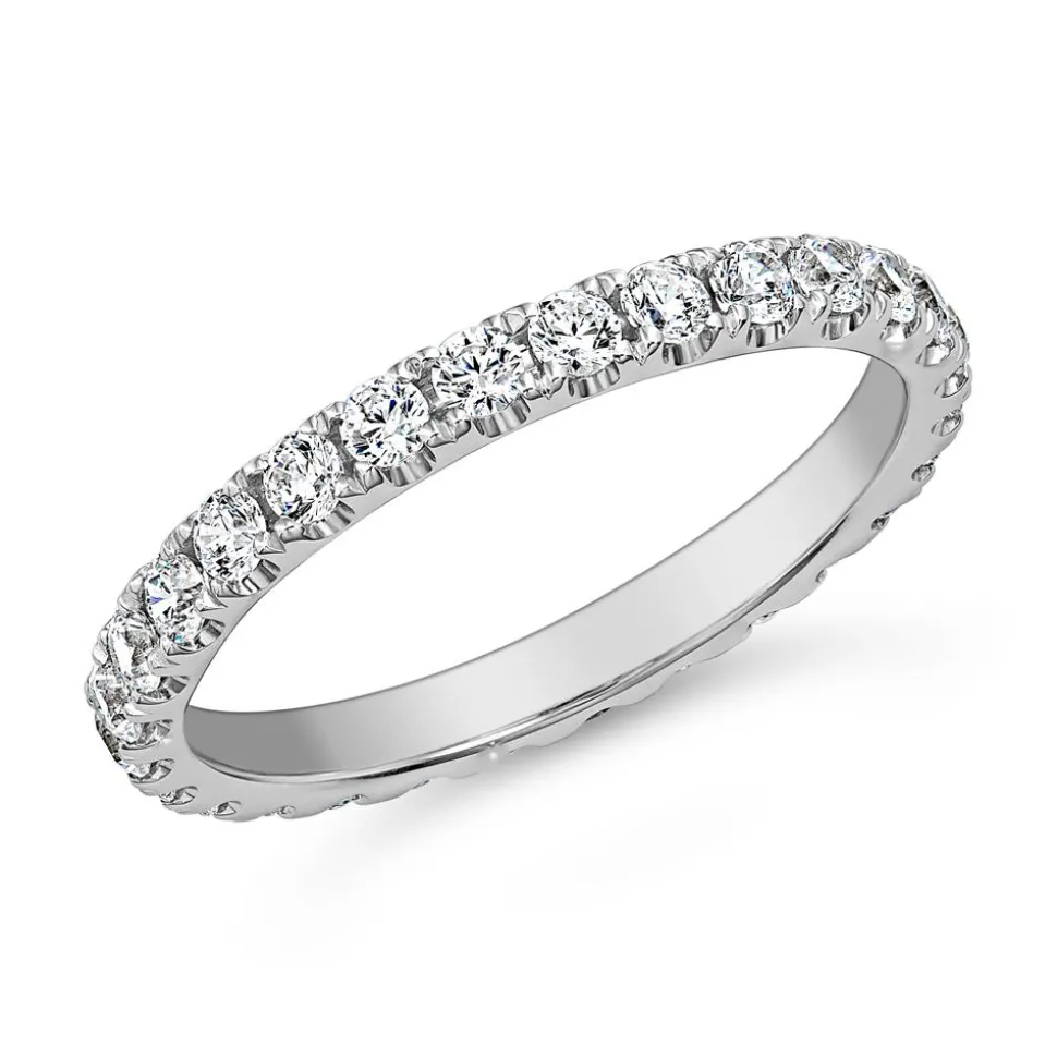 Eternity Ring mit Labordiamanten, Weißgold oder Platin BDR0132LG-WSL