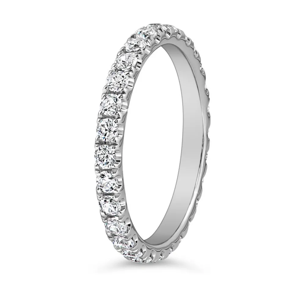 Eternity Ring mit Labordiamanten, Weißgold oder Platin BDR0132LG-WSL